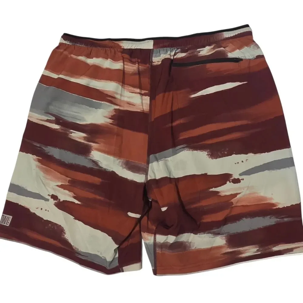 Smart Wool Men Active Training Shorts 8"  sz XL Lined Performance Horizon Print - Picture 4 of 11